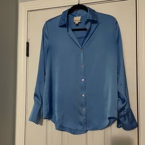 Industry Blue Button Up Long Sleeve size SMALL PETITE